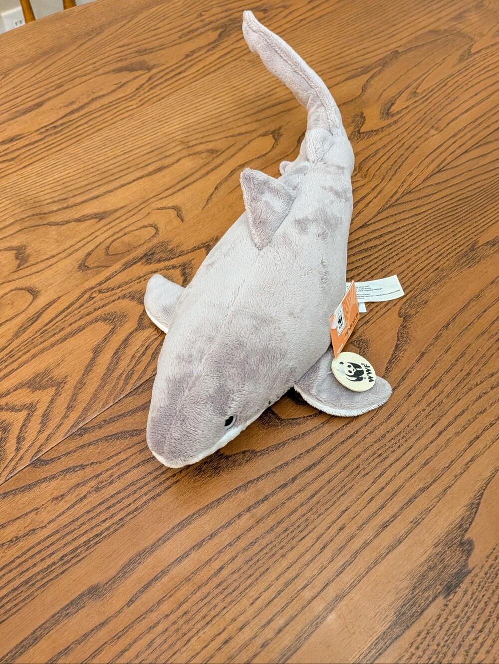 WWF Plush Collection. Plush Grey Shark  Toy - Soft Aquarium Stuffed Animal.